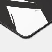 Zwart-wit moderne Abstracte kunstlijn decoratief Bureaumat (Hoek)