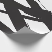 Zwart-wit moderne Abstracte kunstlijn decoratief Cadeaupapier (Hoek)