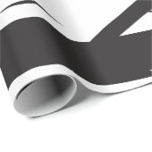 Zwart-wit moderne Abstracte kunstlijn decoratief Cadeaupapier (Rol Hoek)