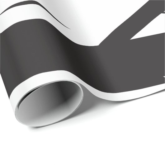 Zwart-wit moderne Abstracte kunstlijn decoratief Cadeaupapier (Rol Hoek)