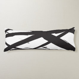 Zwart-wit moderne Abstracte kunstlijn decoratief Lichaamskussen
