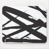 Zwart-wit moderne Abstracte kunstlijn decoratief Muismat (Voorkant)