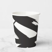 Zwart-wit moderne Abstracte kunstlijn decoratief Papieren Bekers (Links)
