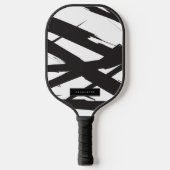 Zwart-wit moderne Abstracte kunstlijn decoratief Pickleball Paddle (Voorkant)