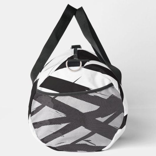 Zwart-wit moderne Abstracte kunstlijn decoratief Plunjezak (Rechts)