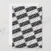 Zwart & Wit Moderne Afstudeerfoto Kaart (Achterkant)