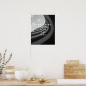 Zwart & Wit Moderne Architectuur Motiverend Poster (Keuken)