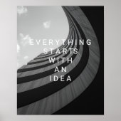 Zwart & Wit Moderne Architectuur Motiverend Poster (Voorkant)