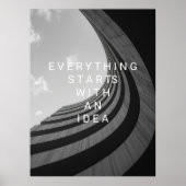 Zwart & Wit Moderne Architectuur Motiverend Poster (Voorkant)