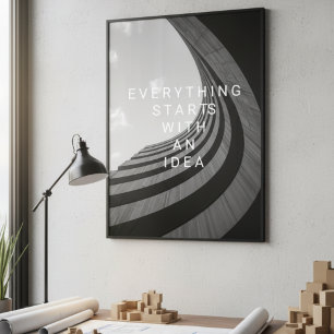 Zwart & Wit Moderne Architectuur Motiverend Poster