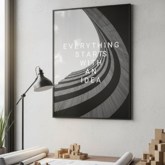 Zwart & Wit Moderne Architectuur Motiverend Poster