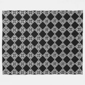 Zwart-wit Moderne Art Deco Diamanten Deken (Voorkant (Horizontaal))