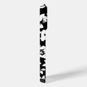 Zwart Wit Moderne Bloembladeren Blowing Print Case-Mate iPhone Case (Achterkant / Rechts)