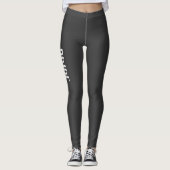 Zwart-wit moderne bruid vrijgezellenfeest leggings (Voorkant)