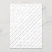 Zwart-wit moderne bruiloft accommodatie kaart (Achterkant)