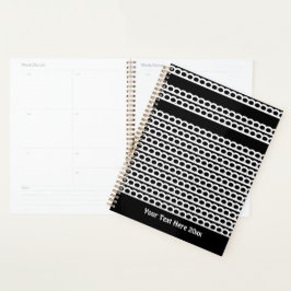 Zwart-wit Moderne bubble Waves Planner