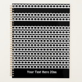 Zwart-wit Moderne bubble Waves Planner (Voorkant)