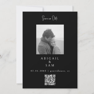 Zwart/Wit Moderne Eenvoud Z/W Foto Save The Date