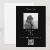 Zwart/Wit Moderne Eenvoud Z/W Foto Save The Date (Voorkant / Achterkant)