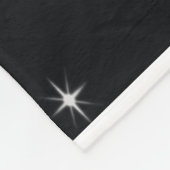 Zwart-wit Moderne eenvoudige sterren monogram Fleece Deken (Hoek)