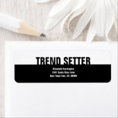Zwart Wit Moderne Eenvoudige Trend Setter Business Etiket (Insitu)