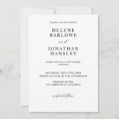 Zwart-wit Moderne Elegante Fotobruiloft Kaart (Voorkant)