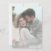 Zwart-wit Moderne Elegante Fotobruiloft Kaart (Achterkant)