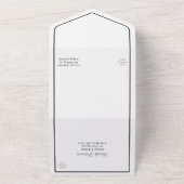 Zwart & Wit Moderne foto Handfasting bruiloft All In One Uitnodiging (Buitenkant)