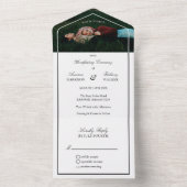 Zwart & Wit Moderne foto Handfasting bruiloft All In One Uitnodiging (Binnen)