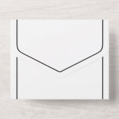 Zwart & Wit Moderne foto Handfasting bruiloft All In One Uitnodiging (Achterkant)