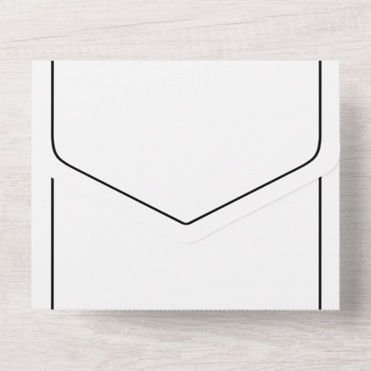 Zwart & Wit Moderne foto Handfasting bruiloft All In One Uitnodiging (Achterkant)