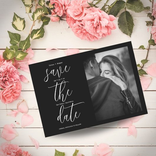Zwart-wit Moderne foto Save The Date