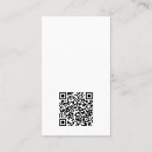 Zwart Wit | Moderne foto Zwart Wit QR Code Visitekaartje (Achterkant)