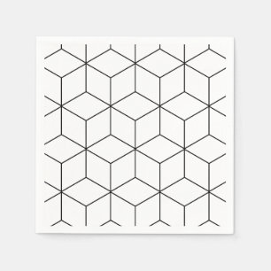 Zwart-wit moderne geometrisch servet