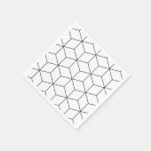 Zwart-wit moderne geometrisch servet (Hoek)