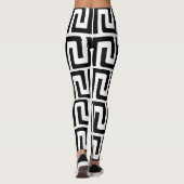 Zwart-wit Moderne Geometrische Leggings (Achterkant)