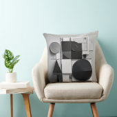 Zwart-wit moderne grafiek kussen (Stoel)