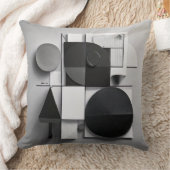 Zwart-wit moderne grafiek kussen (Deken)