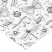 Zwart Wit Moderne Insecten Illustratie Liefde Bug Tafelkleed (Gekanteld)