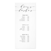 Zwart-wit moderne kalligrafie wenkbrauwen en wimpe reclamekaart (Voorkant)