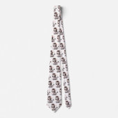 Zwart-wit moderne kawaii cute zebra's stropdas (Voorkant)