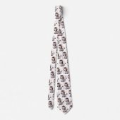 Zwart-wit moderne kawaii cute zebra's stropdas (Achterkant)