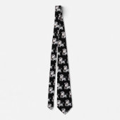 Zwart-wit moderne Kawaii cute zebra's Stropdas (Achterkant)