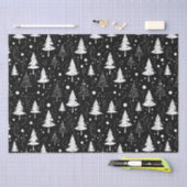 Zwart-wit moderne kerstbomen tissuepapier (Craft)