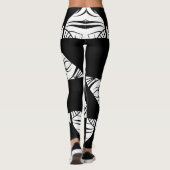 Zwart, wit Moderne Leggings patroon Art Leggings (Achterkant)