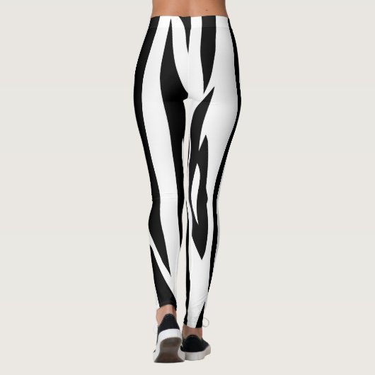 Zwart-wit Moderne Leggings | Stijlvol Minimaal (Achterkant)