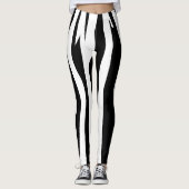 Zwart-wit Moderne Leggings | Stijlvol Minimaal (Voorkant)