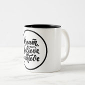 Zwart-wit Moderne Lettering Inspirerend Mok (Voorkant rechts)