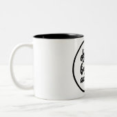 Zwart-wit Moderne Lettering Inspirerend Mok (Links)