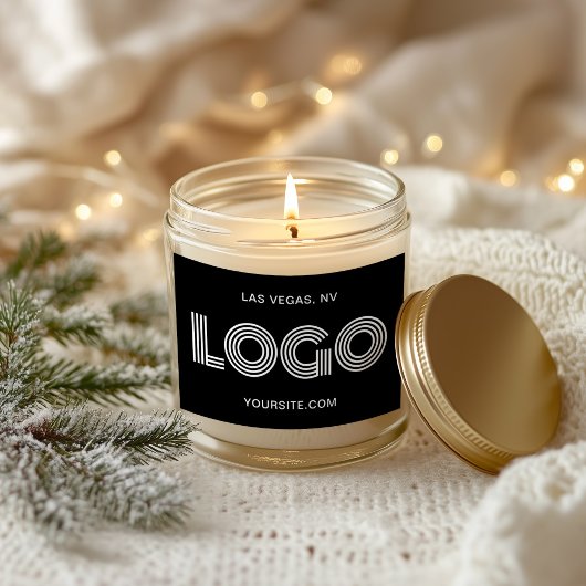 Zwart-wit Moderne Logo Rechthoekige Sticker